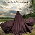 Brown FULL Circle Cloak, Large Hooded w/Pockets, Cosplay, LARP, Custom Length Cloaks