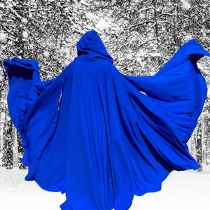 Royal Blue FULL Circle Cloak~ Renaissance Faire Cloak~ Hooded Cloak~ POCKETS Cloak ~Wedding Cloak~ Cosplay Cloak~ FREE Expedited Shipping