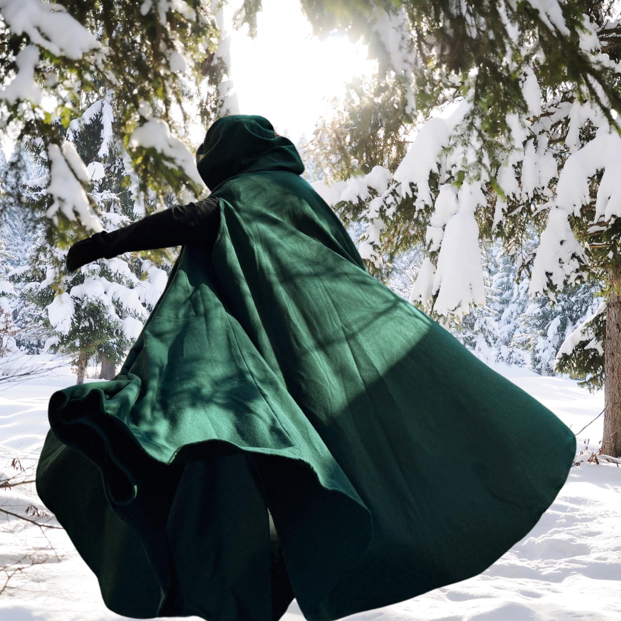 Forest Green Hunter Green Coats Forest Green Wool Coat: Handmade