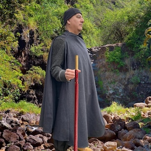 Bocksten Man Cloak~ Pure Wool Melton 14th century cloak~ Melton Pure Wool Cape~ Medieval Cloak~ Middle Ages~ Unisex Cape