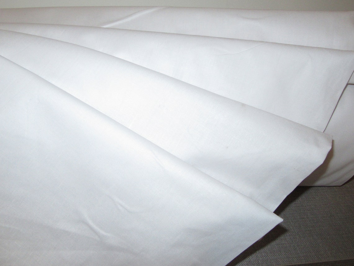 By Yard Pure White Cotton 96 Inches WIDE 100 White Etsy