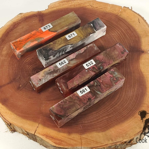 Hybrid Cypress Wood-Resin Pen Blanks