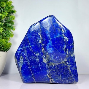 2.7kg Natural Lapis lazuli Freeform Home Decor Polished Crystal From Afghanistan, Lapis Lazuli Crystal, Home Decor Lapis Lazuli Crystal Slab