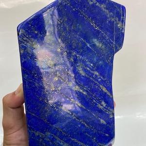 2.4 kg  Lapis lazuli Slab Home Decor Freeform Polished Crystal From Afghanistan, Lapis Lazuli Crystal, Home Decor Lapis Lazuli Crystal Rough