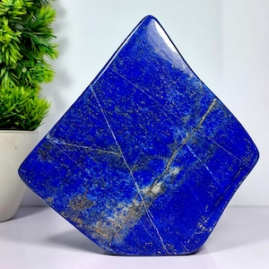 1.7kg Natural Lapis lazuli Freeform Home Decor Polished Crystal From Afghanistan, Lapis Lazuli Crystal, Home Decor Lapis Lazuli Crystal Slab