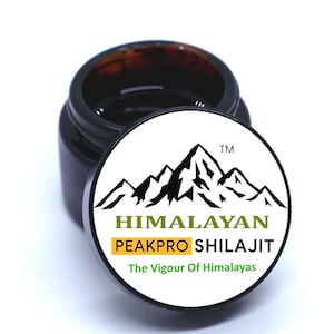 Résine pure de l'Himalaya Peakpro Shilajit, filtration 45 jours, arôme supérieur, provenant de 17 000 pieds ou plus, organique, acide fulvique extrêmement puissant