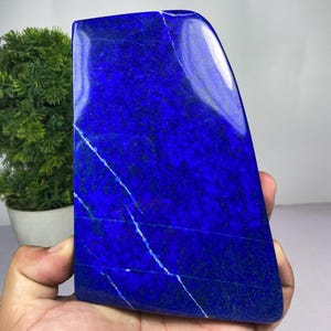864Gr Natural Lapis lazuli Freeform Home Decor Polished Crystal From Afghanistan, Lapis Lazuli Crystal, Home Decor Lapis Lazuli Crystal Slab