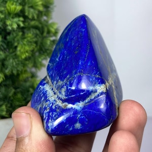 189gr Natural Lapis lazuli Freeform Home Decor Polished Crystal From Afghanistan, Lapis Lazuli Crystal, Home Decor Lapis Lazuli Crystal Slab