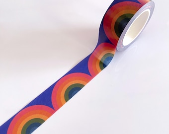 Extra-Long Washi Tape - "Rainbows" 2cm x 10m Original Design