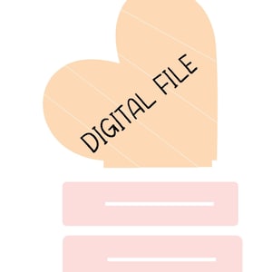 Cuore di file tagliato al laser con supporto \ file PNG SVG pronto per Glowforge