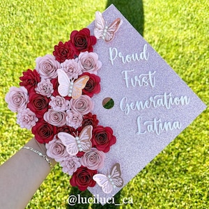 Graduation cap topper | Proud first generation Latina