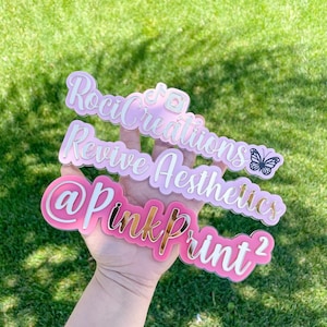Physical Watermark | Business Watermark | Laser cut Name | Social media Post| Photography Watermark | Instagram Name in Acrylic|Username Tag