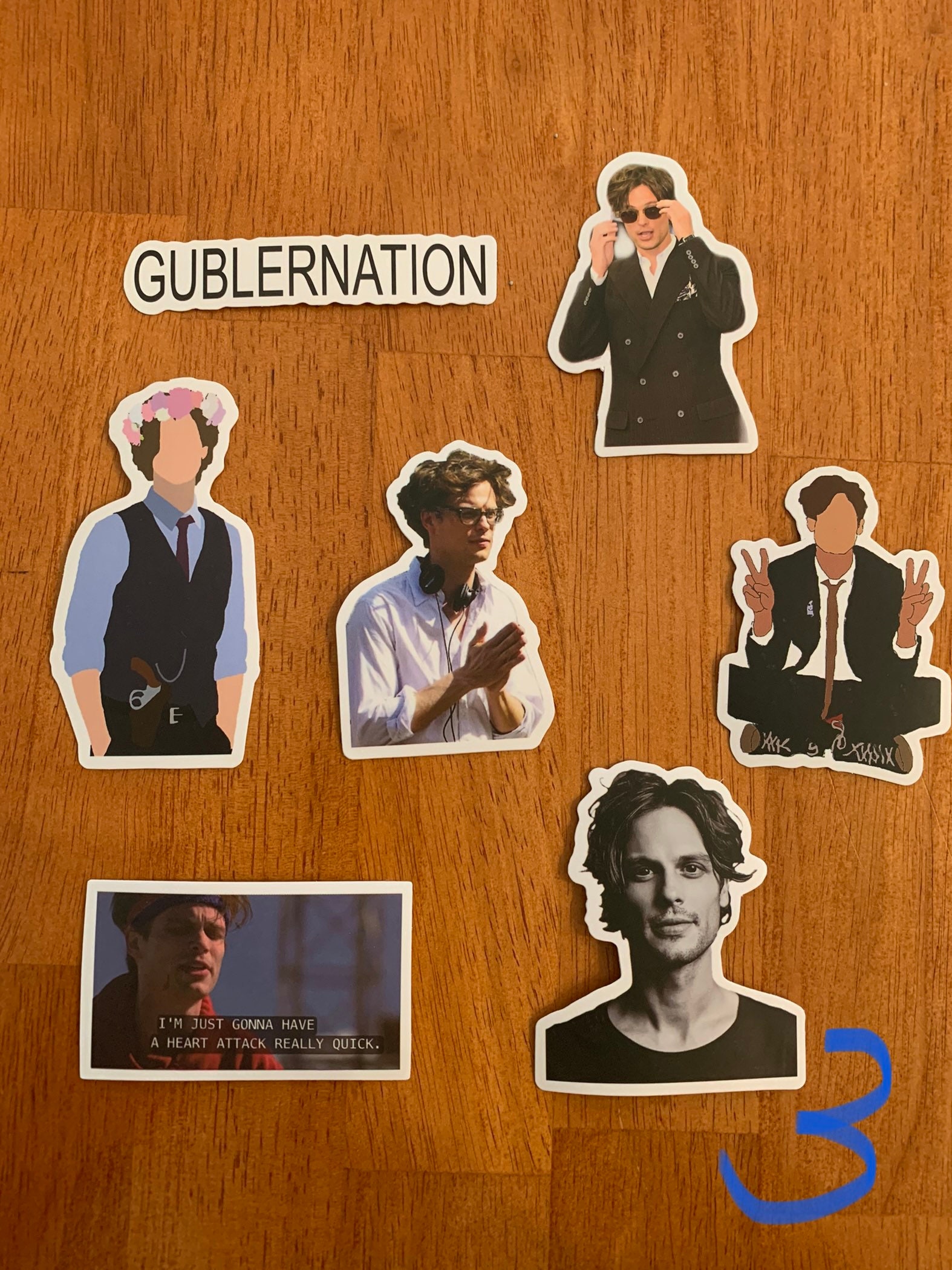 Criminal Minds Matthew Gray Gubler Spencer Reid sticker packs | Etsy