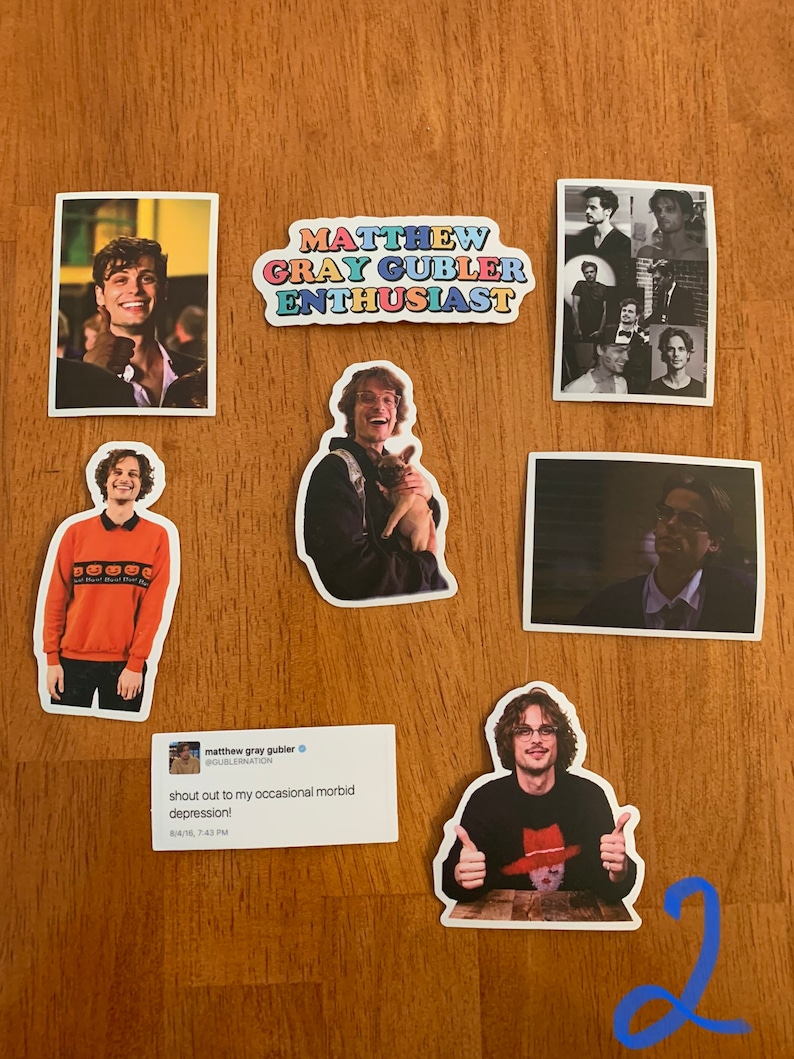 Criminal Minds Matthew Gray Gubler Spencer Reid Sticker Packs - Etsy