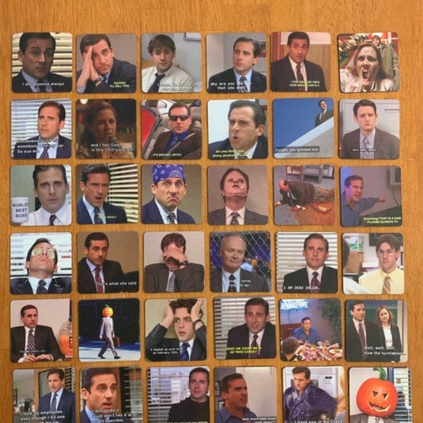 1/4 Imanes de memes de personajes divertidos hechos a medida de The Office