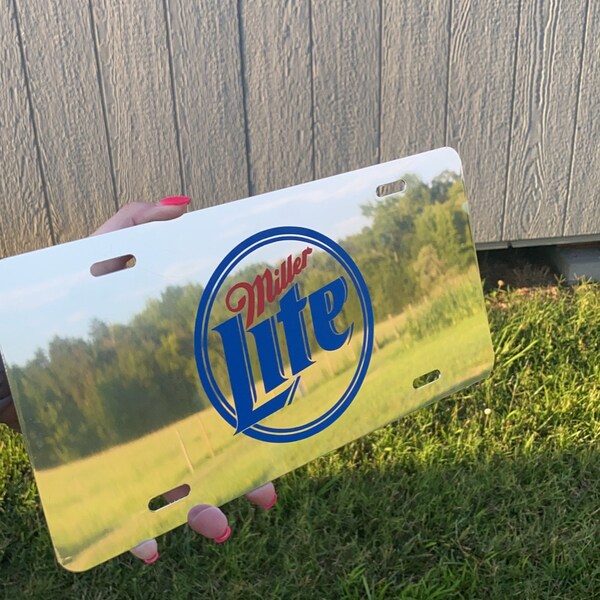 Mirror Chrome Custom License Plate Etsy