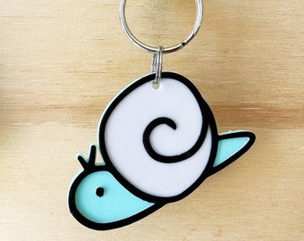 Porte-clés mignon petit escargot pastel - Cadeau coloré et original pour les amateurs d’escargots