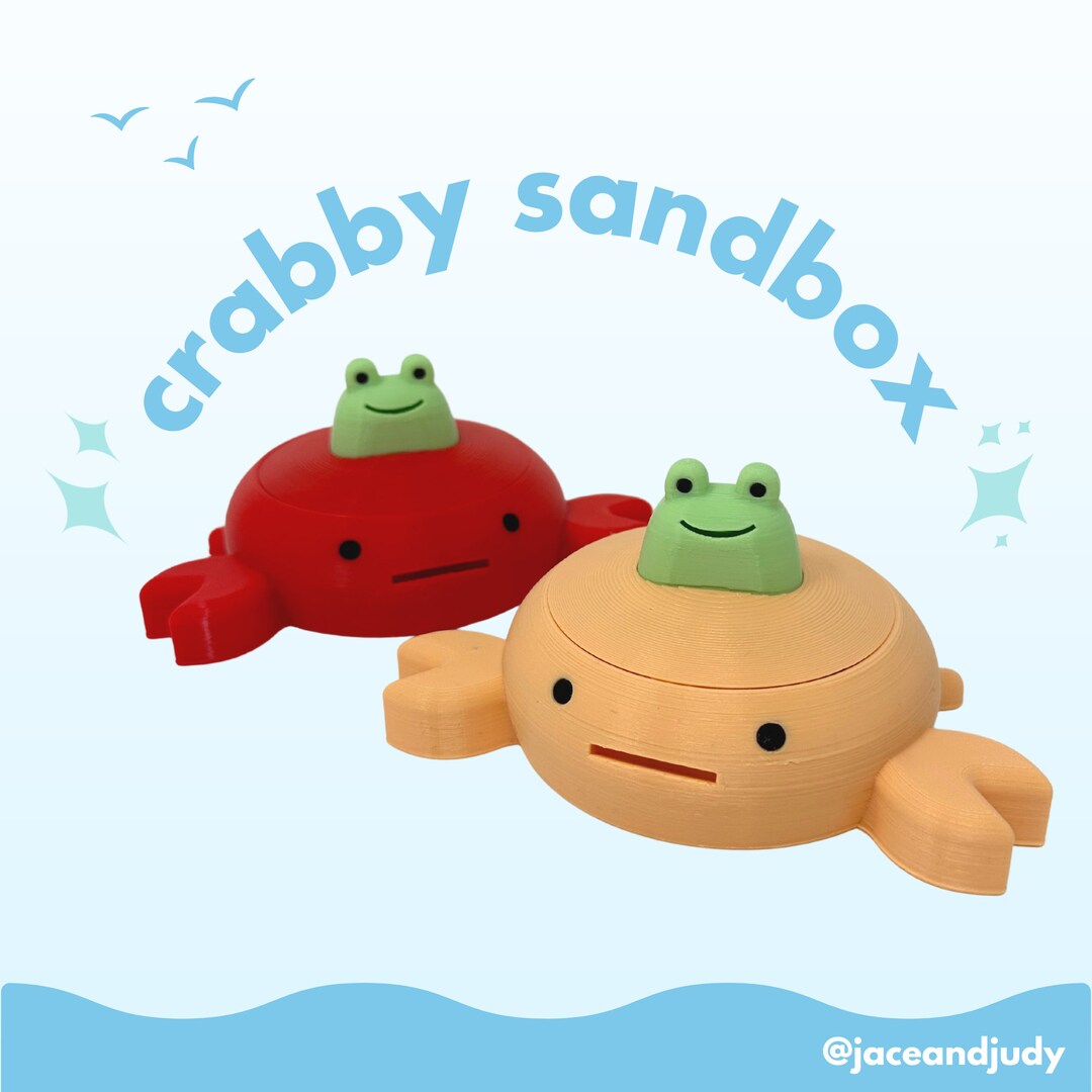Jace Crab the Desktop Sandbox With Frog Buddy Play Sand / Etsy