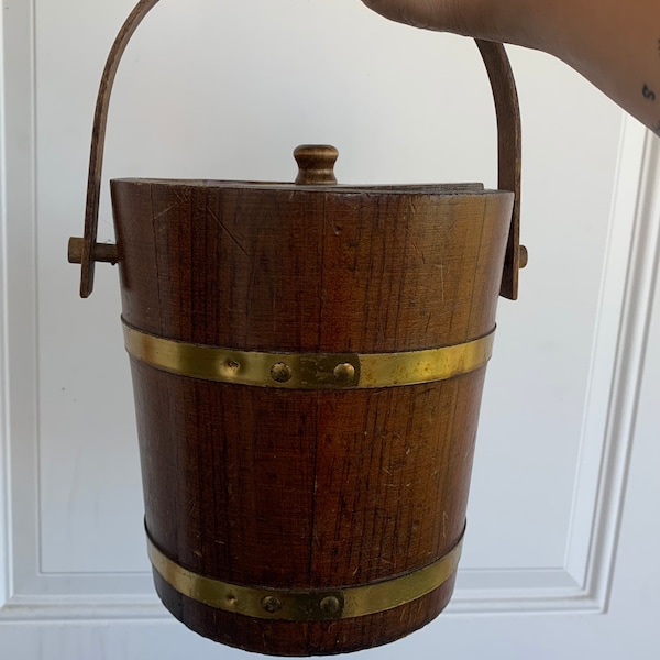 Wooden Ice Bucket Etsy
