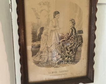 La Mode Illustre Vintage Framed Print