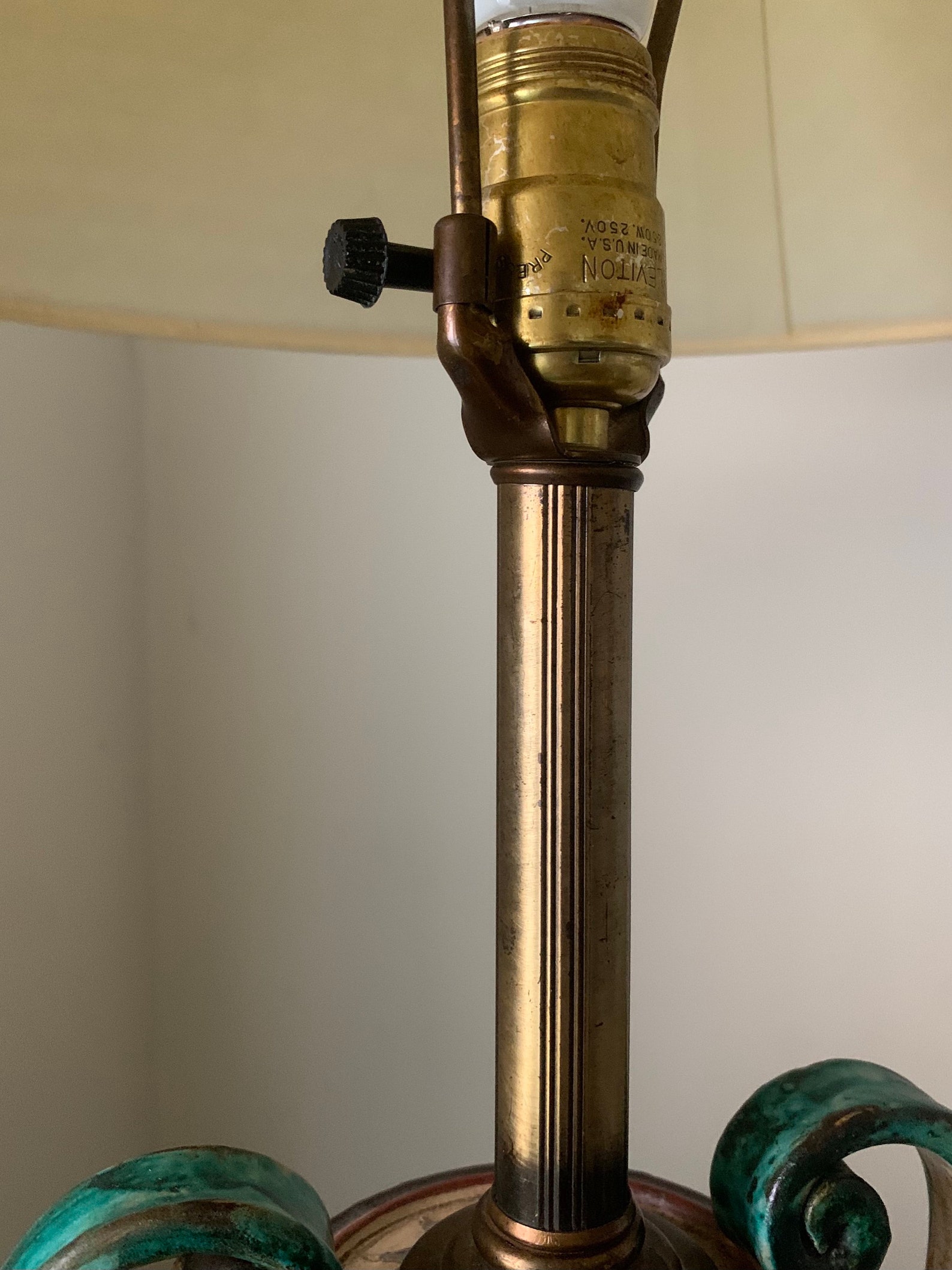 Vintage Leviton Pottery Lamp Etsy