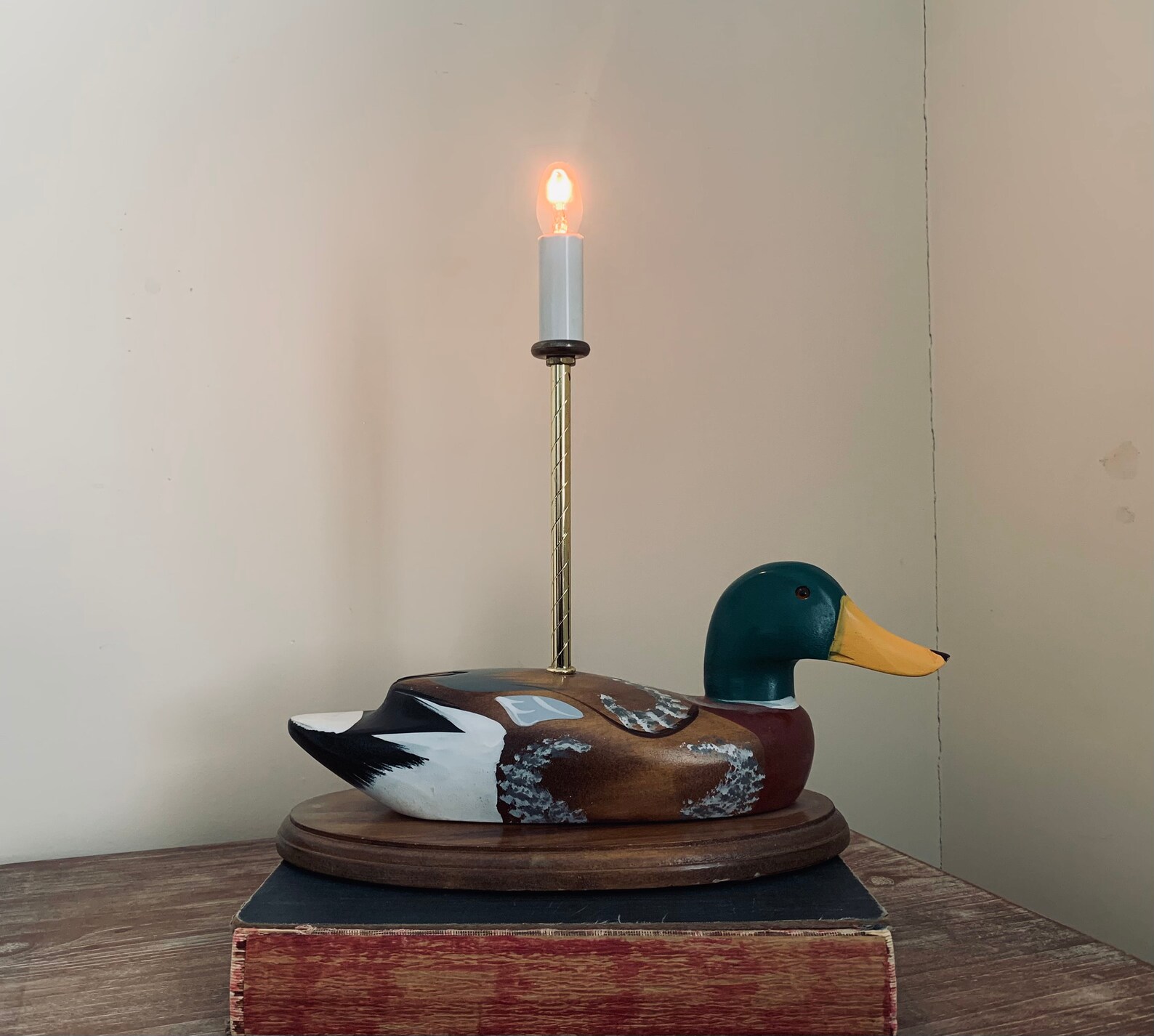 Vintage Duck Decoy Lamp Etsy