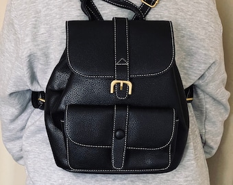 Personalized Backpack, Women PU Leather Backpack, Backpack Women, Leatherette Rucksack, Work Bag for Woman, Ladies Backpack, Backpack Women
