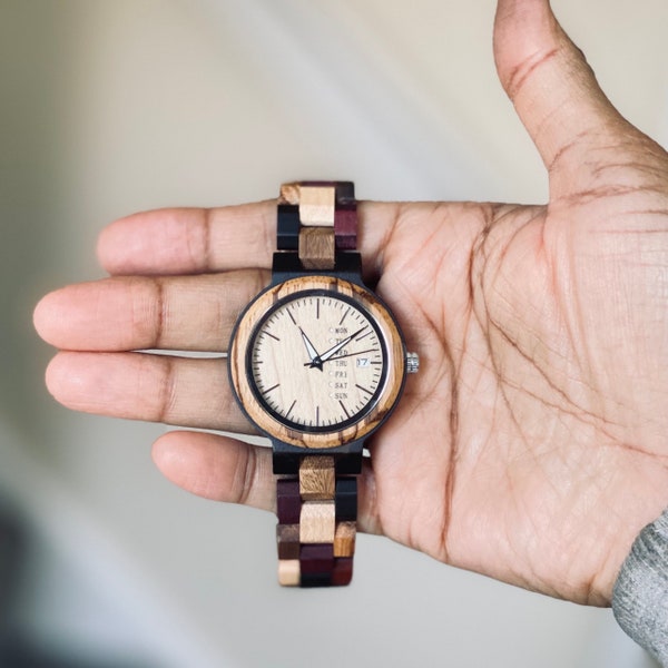 Holzuhr für Frauen, Holzuhr personalisiertes Geschenk für ihre Frauen Damen Holz Uhr Valentinstag Geschenk für sie würde Frau beobachten