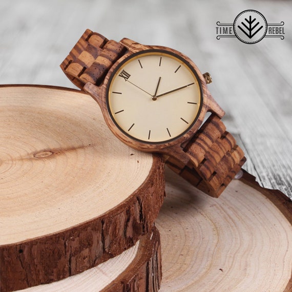Wood Watch Mens Wood Watch Engraved Wood Watch Personalised Wooden Watch Groomsman Gift Bestman Gift Wooden Watch Wood Watch for Man Etsy