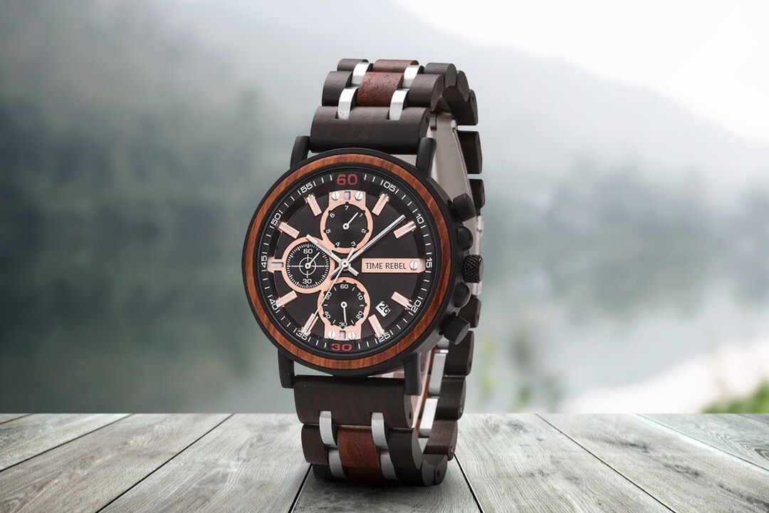 Wood Watch for Man Wood Watch Mens Wood Watch Engraved Wood - Etsy