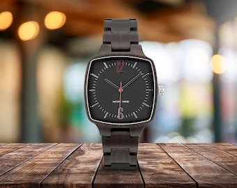 Reloj de madera para mujer, reloj de madera personalizado, regalo para ella, reloj de madera para mujer, regalo para ella, reloj de madera para mujer