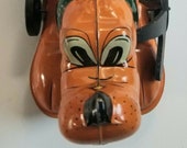 Tin Wind Up Mechanical Stretch Pluto Disney Marx Linemar Japan Rare W Box