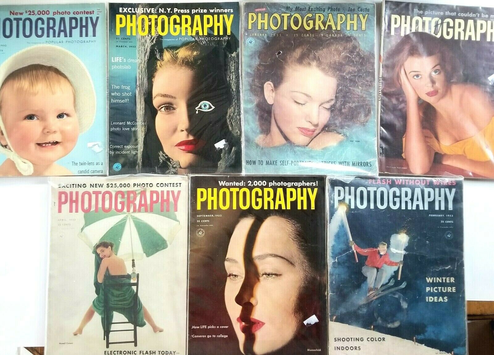 Lot Of 7 Popular Photography Magazine 195153 Photos Tips Etsy