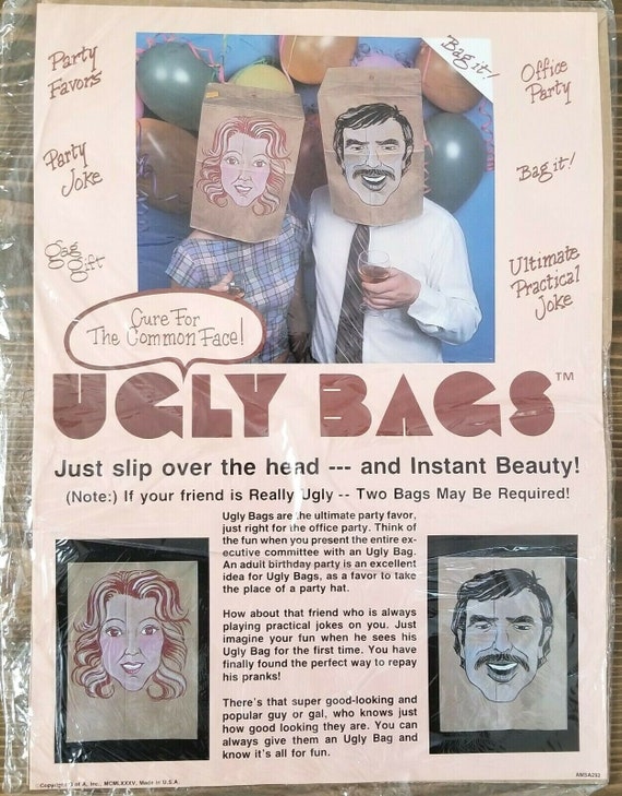 Vintage Ugly 1985 Gag Joke Brown Paper Party - Etsy