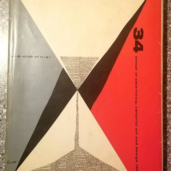 Art Directors Club Of New York 34Th Annual Ads 1955 Hardcover with Dust Jacke Signed Gavasci