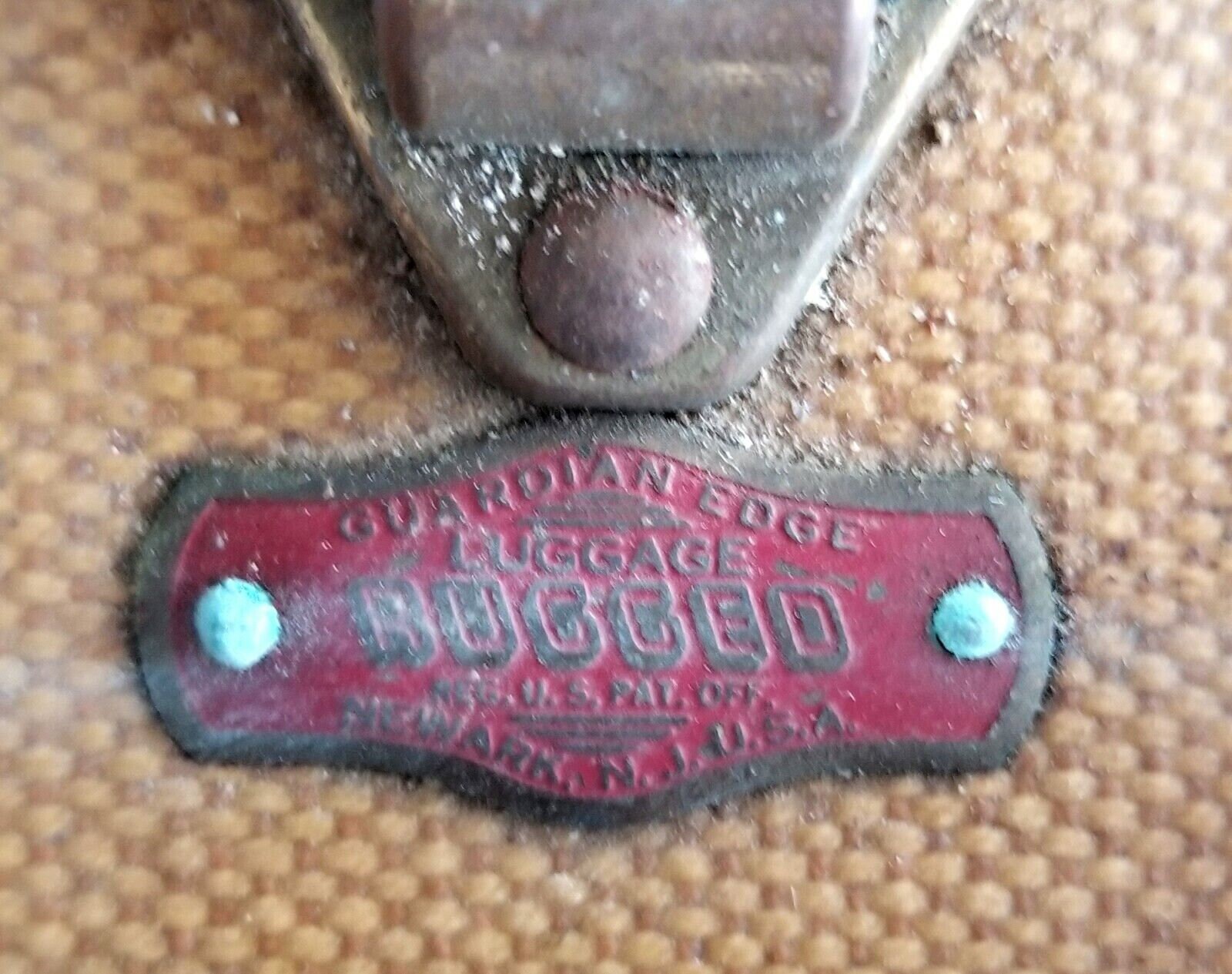 Vintage Suitcase Luggage Queen Mary Italy Lufthansa Labels 1950 W