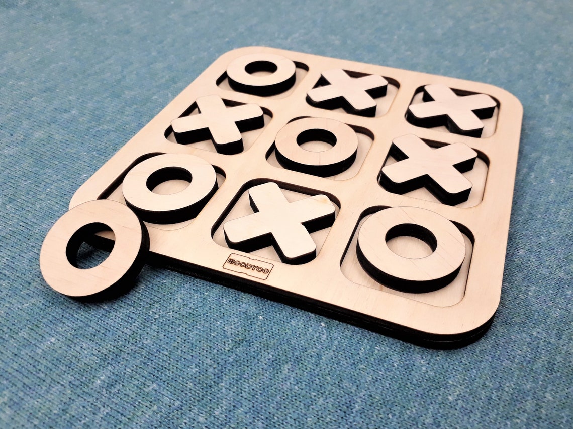 Wooden Tic Tac Toe 3x3 Game X And O Game Woodyco Etsy Wooden tic tac toe 3x3 game x and o game woodyco etsy