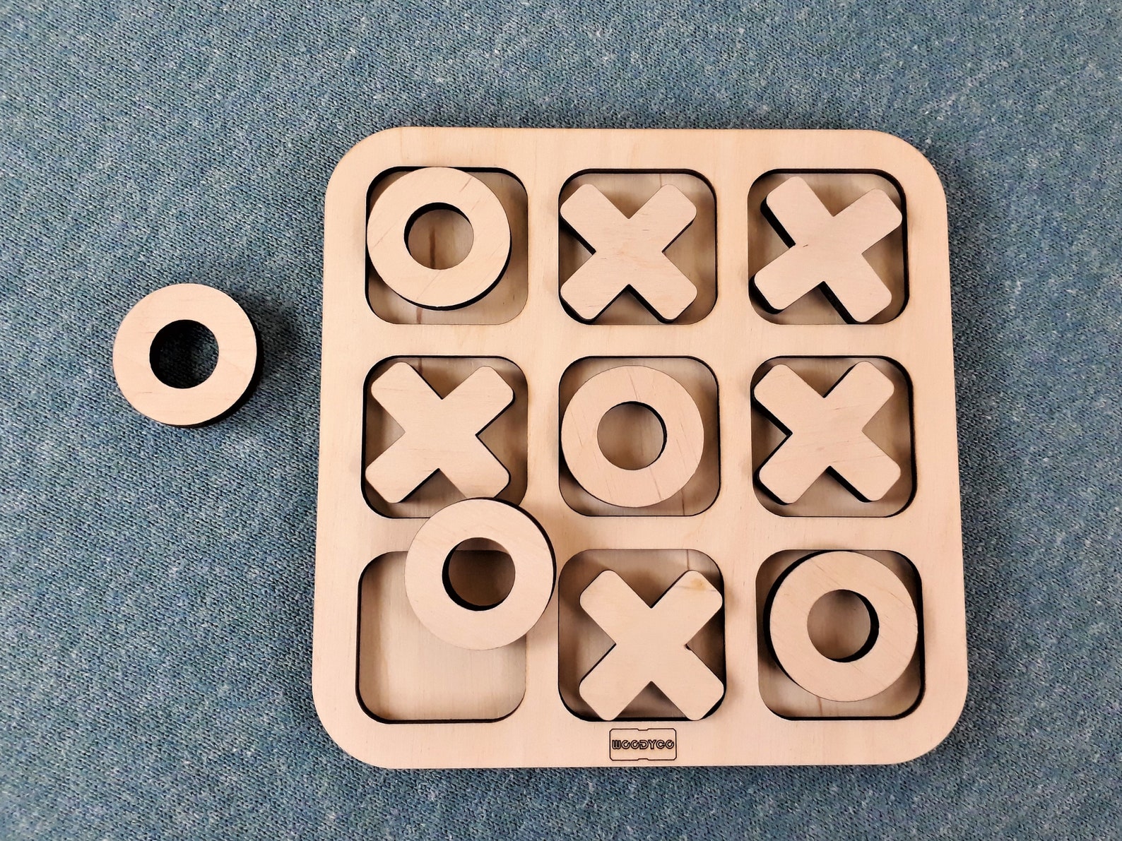 Wooden Tic Tac Toe 3x3 game X and O game Woodyco Etsy
