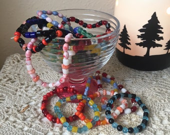 Colorful Beaded Bracelets, Color Magick Jewelry, Glass Beads, SENT AT RANDOM