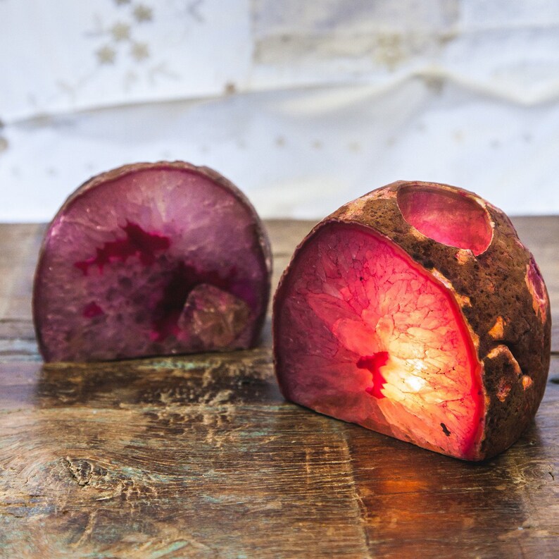 Agate Geode Candle Holder