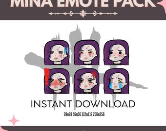 Dead by Daylight Emote Pack Mina Trickster | Twitch Emotes DBD | Cute Chibi Emotes for Twitch Discord YouTube Kick | Streaming Emotes Bundle