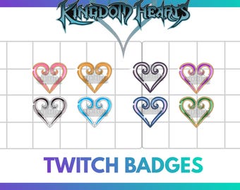 Kingdom Hearts Badges bits for Twitch, Discord & streaming