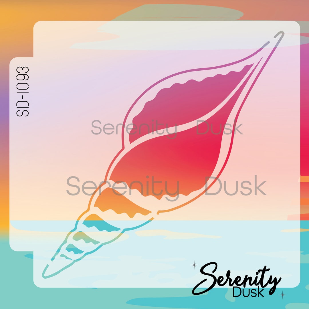 Seashell Stencil Sea Shell Stencil Reusable Stencil Sea - Etsy
