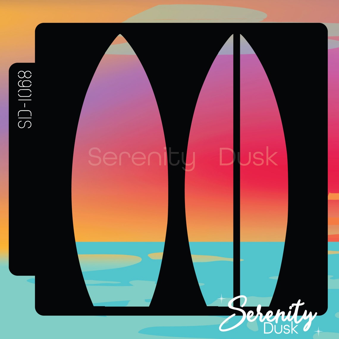 Surfboard Stencil Surf Board Stencil Reusable Stencil Wall Etsy