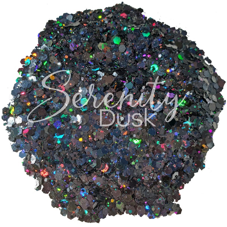 Meteoroid Rays Chunky Glitter Nontoxic Black Holographic Etsy