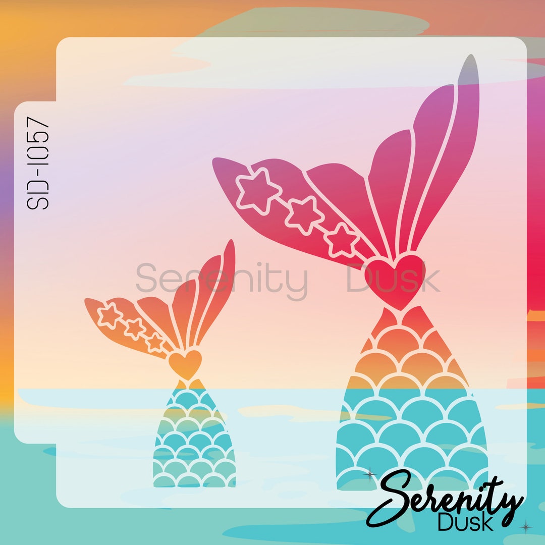 Mermaid Scale Tail Stencil Printable