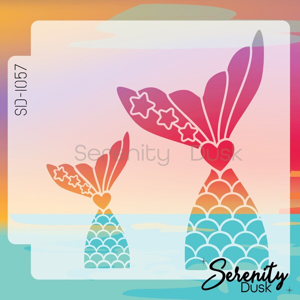 Wall Stencil Mermaid Etsy