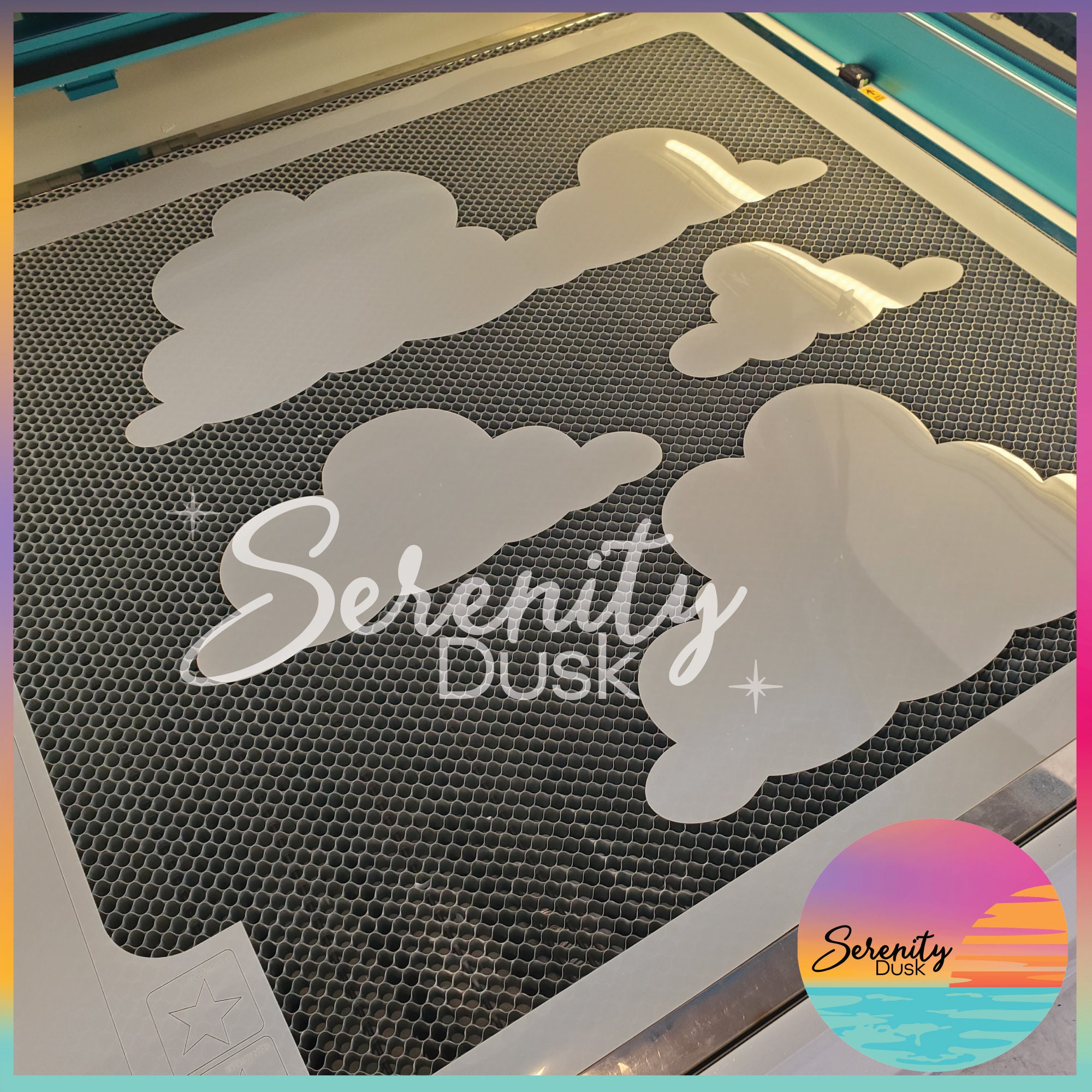 Clouds Stencil Cloudy Day Stencil Sky Stencil Reusable - Etsy
