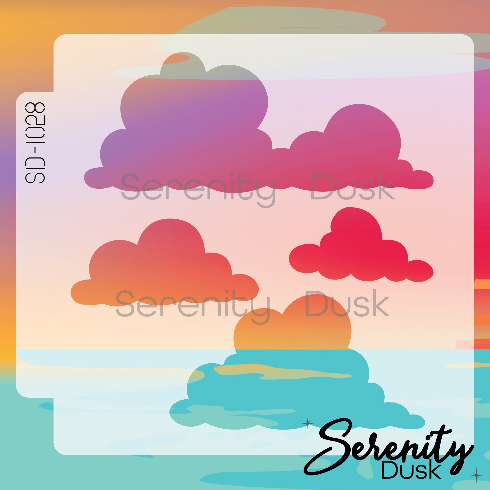 Clouds Stencil Cloudy Day Stencil Sky Stencil Reusable - Etsy