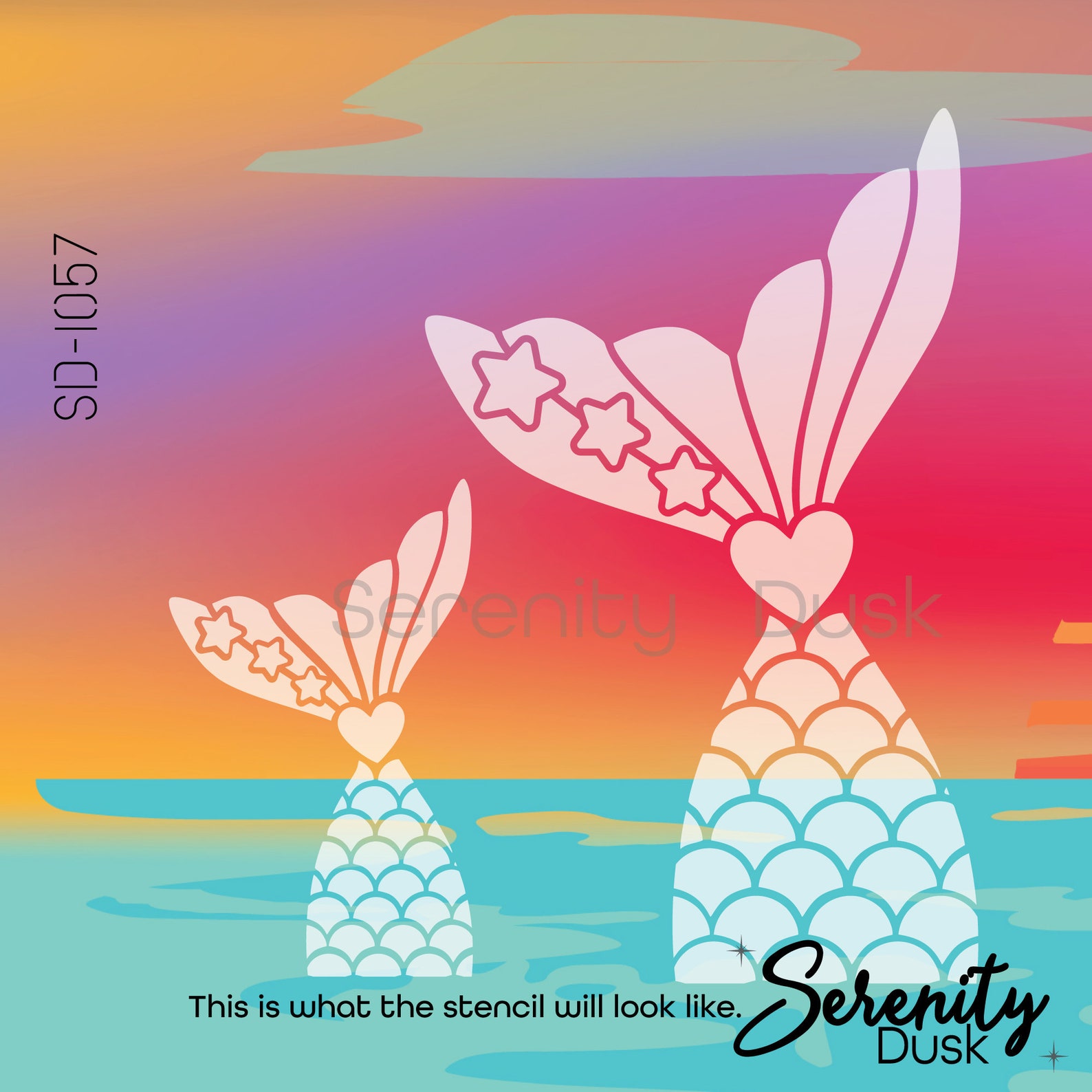 Mermaid Tail Stencil Mermaid Scales Stencil Fence Stencil - Etsy